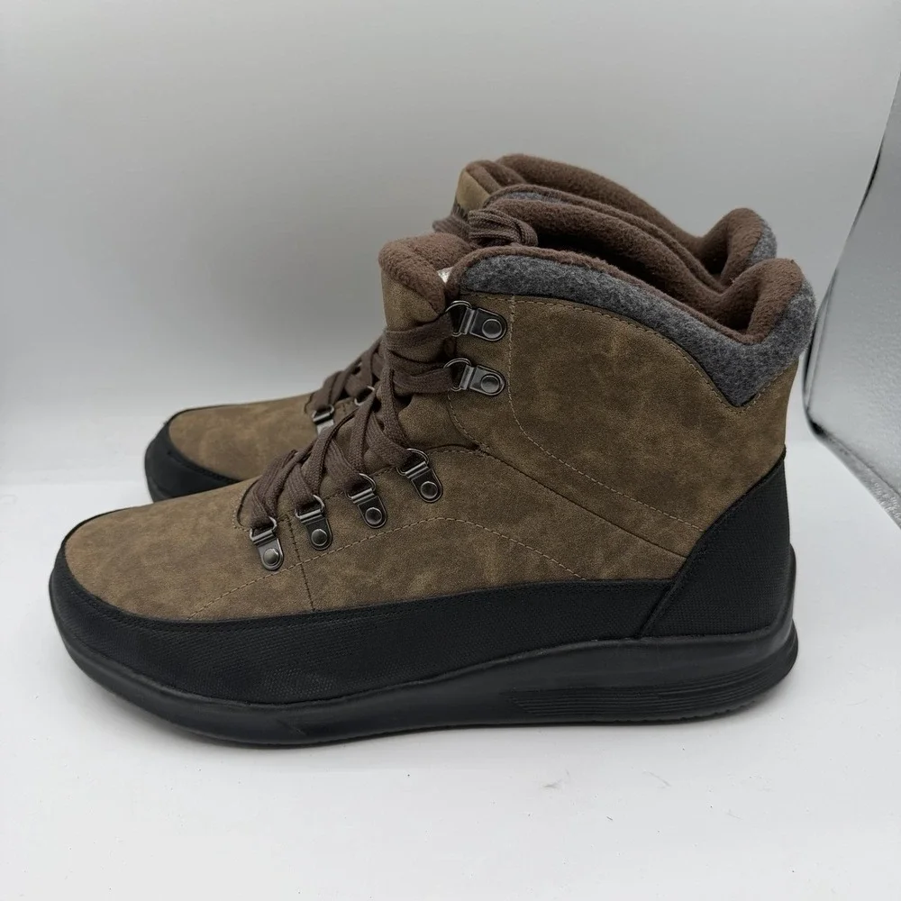 Khombu AT Cascade Boots Mens 13 M Brown All Terrain Hiking Lined Water Resistant